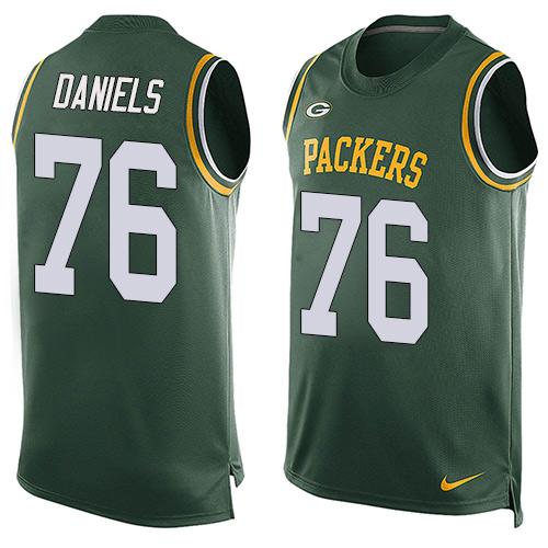 Nike Packers #76 Mike Daniels Green Team Color Men's Stitched NFL Limited Tank Top Jersey - Click Image to Close